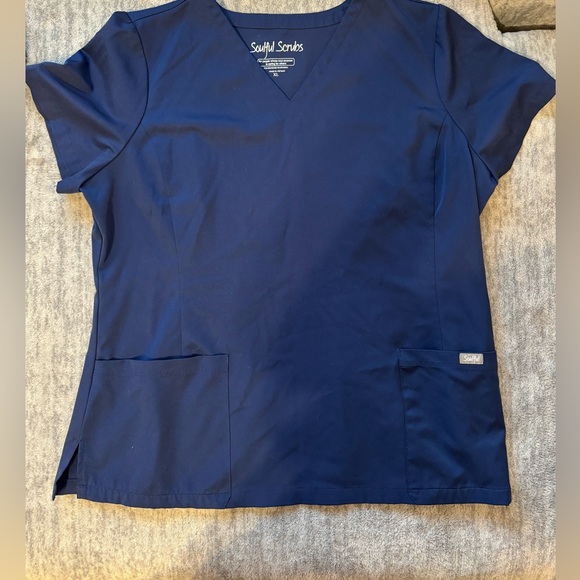 soulful scrubs Tops - Xl navy blue scrub top women’s
